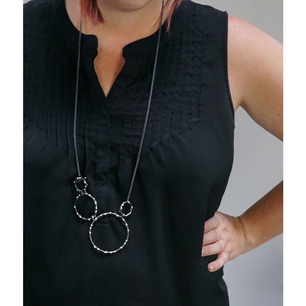 DeFeo necklace silver on steel Megan Auman - Picture 4 of 8